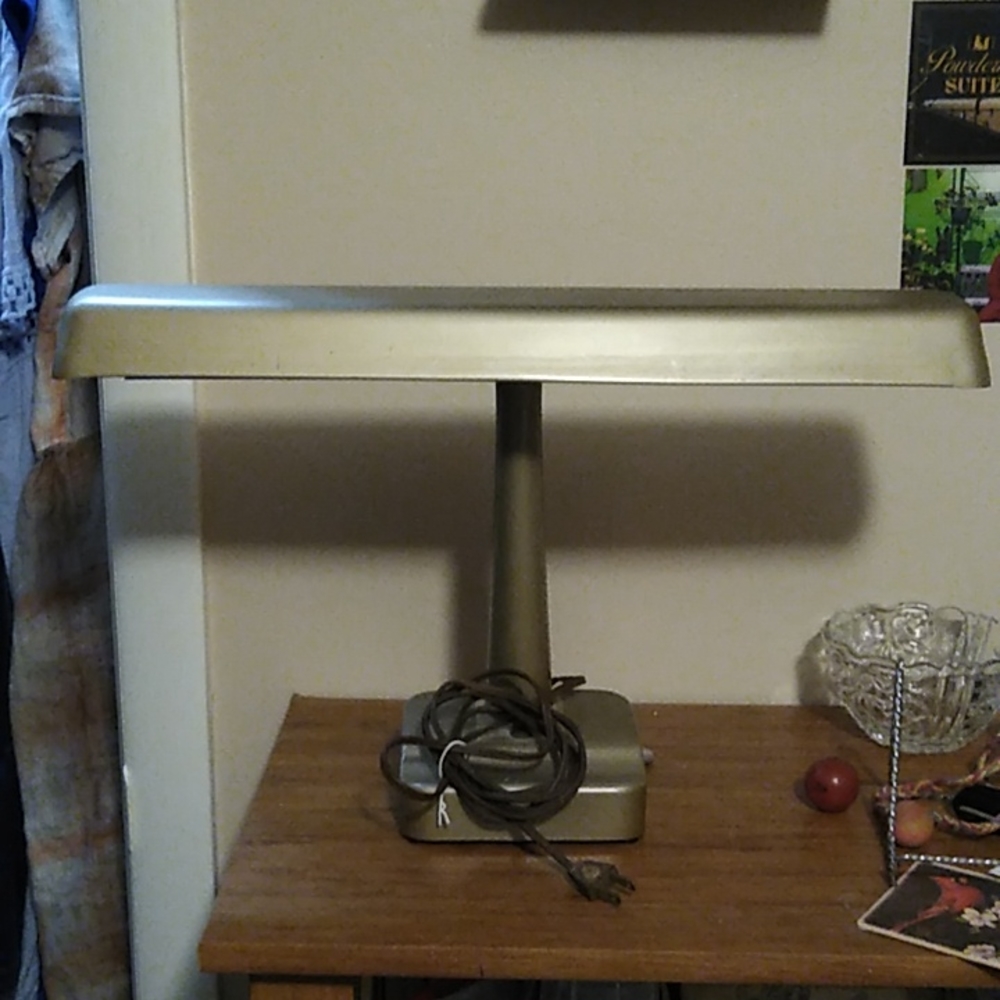 SOLD Vintage metal desk lamp